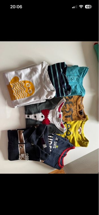 Lot de 8 haut manches longues  2 ans 