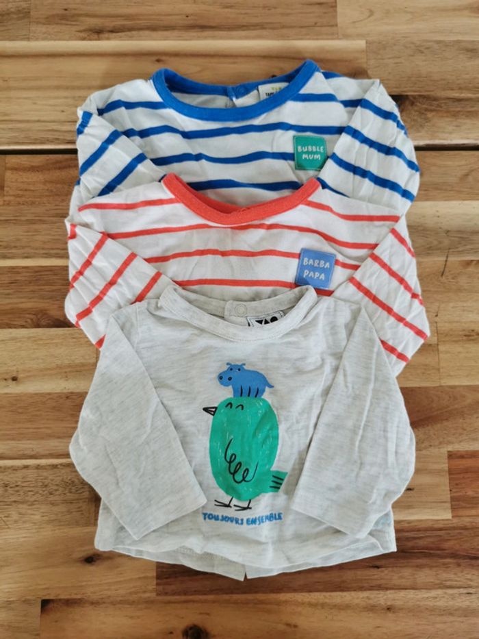Lot de 3 tee-shirt ML TAO 1 mois