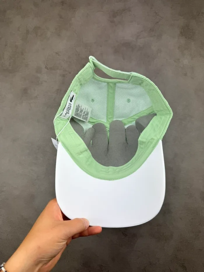 Casquette Lacoste Sport Tennis Vert et Blanc Neuf - photo numéro 5