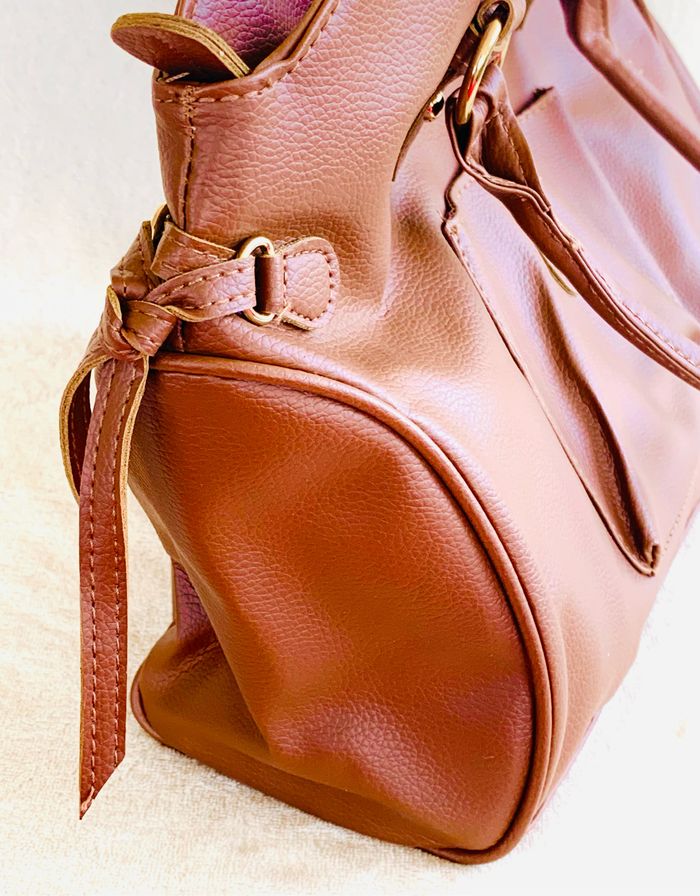 Sac à main marron clair Rodier façon cuir - photo numéro 2