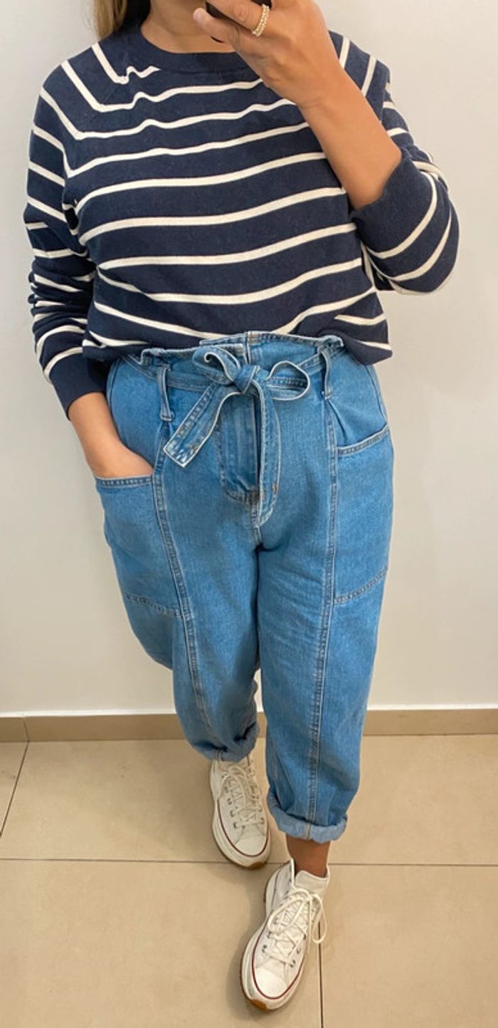 Superbe Pull Marinière Taille L - photo numéro 5