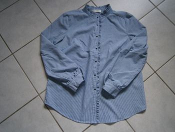 Chemisier ML rayé bleu/blanc PROMOD Taille 40