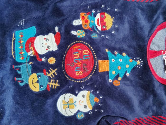 Pyjama velours de noël DPAM Taille 23 mois - photo numéro 2
