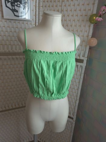 🌿joli top court Roxy vert menthe femme TL / 40