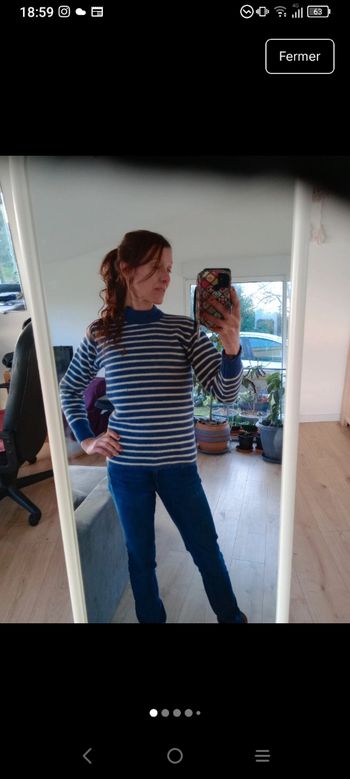 Pull marin vintage s pure laine vierge c 81