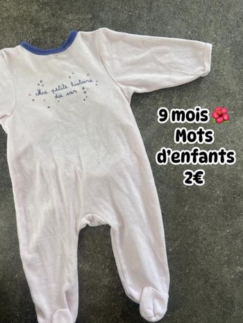 Pyjama 🌺 9 mois 🌺 Mots d’enfants