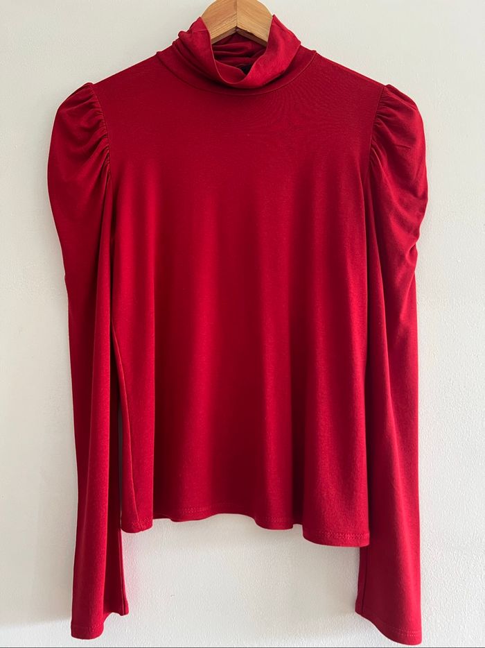Pul  manches longues et col roulé rouge - photo numéro 10