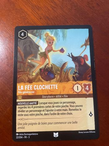 Carte Lorcana - La fée clochette : fée généreuse - 22/204 - FR - 3