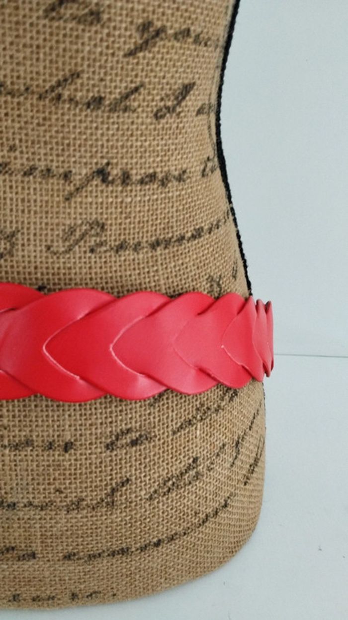 Ceinture croisée rouge 90 cm - photo numéro 8