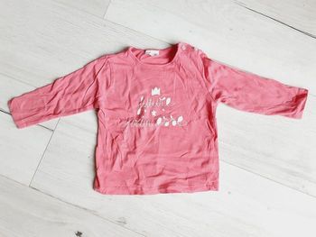 Vêtement bébé fille tee-shirt rose manches longues future princesse 12 mois 1 an