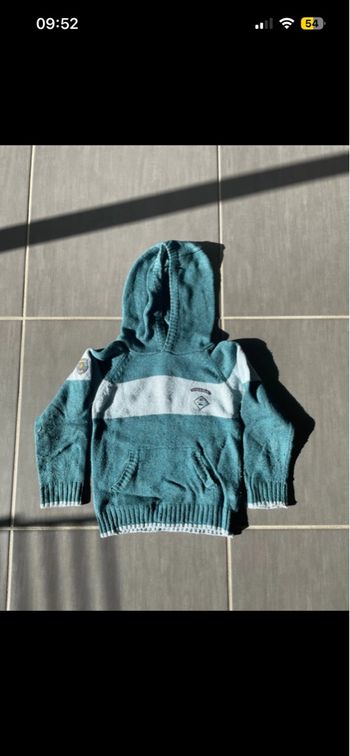 Pull Sweat Tricoté Sergent Major bleu garçon 116cm 6ans