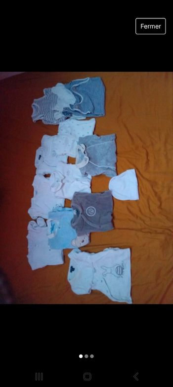 Lot de Grenouillères prématuré,  0 mois,  1mois , 2 mois