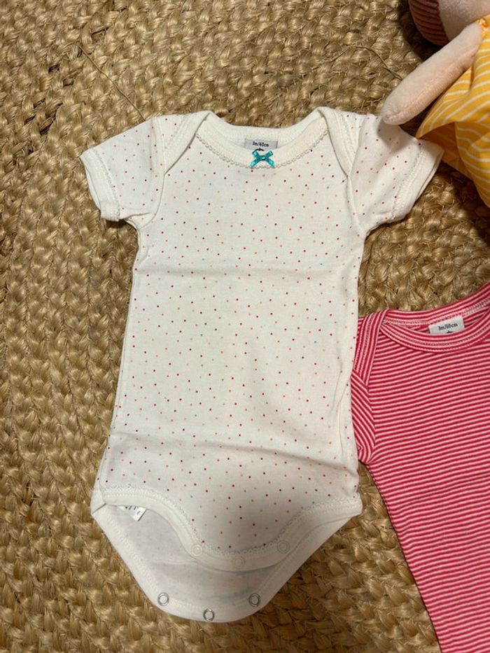 Lot de 3 bodies bébé fille petit bateau - photo numéro 2
