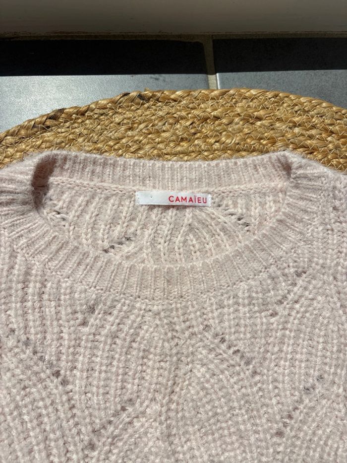 Pull rose pale rose poudré - photo numéro 3