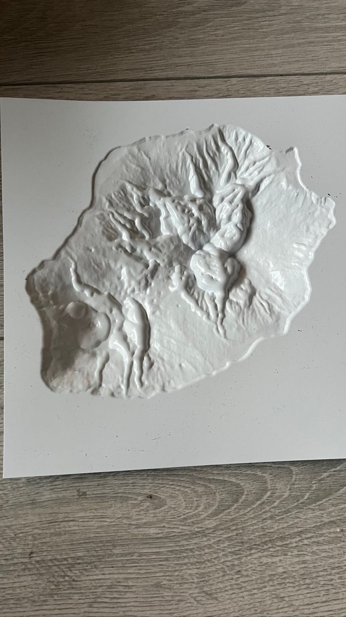 Carte en relief de l’île de la réunion - photo numéro 3