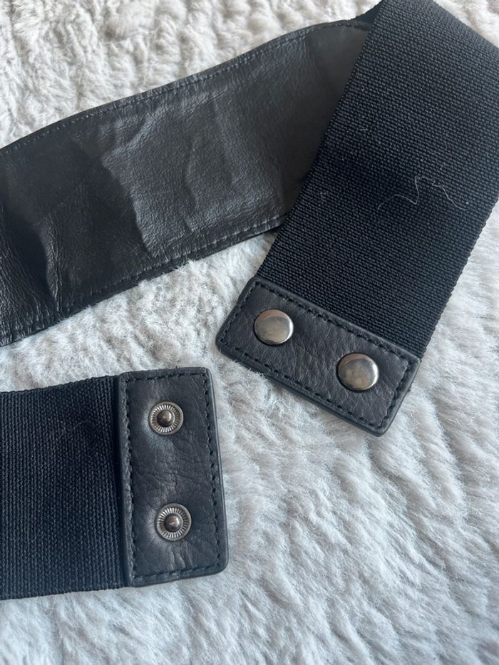 Ceinture noire élastique Comptoir des Cotonniers – Taille 3, fermeture boutons pression - photo numéro 4