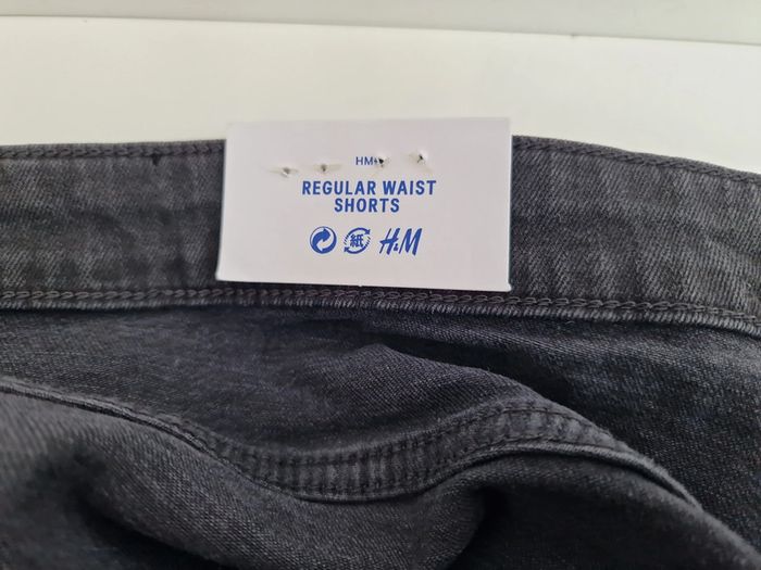 Short En Jeans Délavé Noir - photo numéro 8