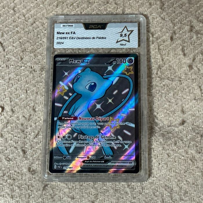 Carte Pokémon PCA 9.5 - Mew shiny 216/91 destinees de paldea 🇫🇷
