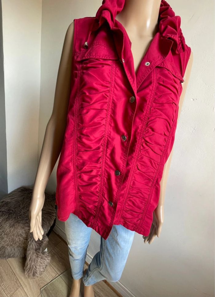 Superbe Veste Légère Daxon Rouge Froncée - Taille XL 👚