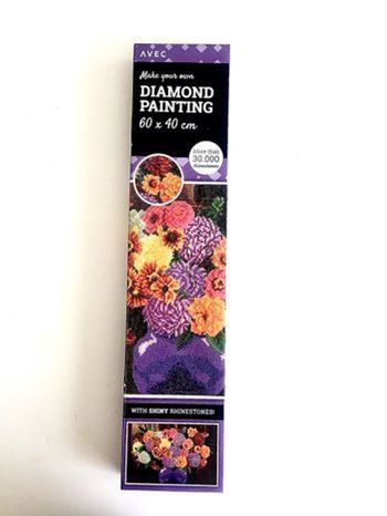 Painting  diamant bouquet de fleurs