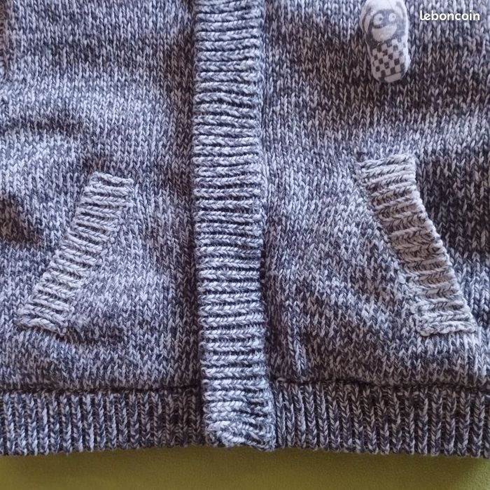 Veste polaire à capuche bébé 3mois - photo numéro 9