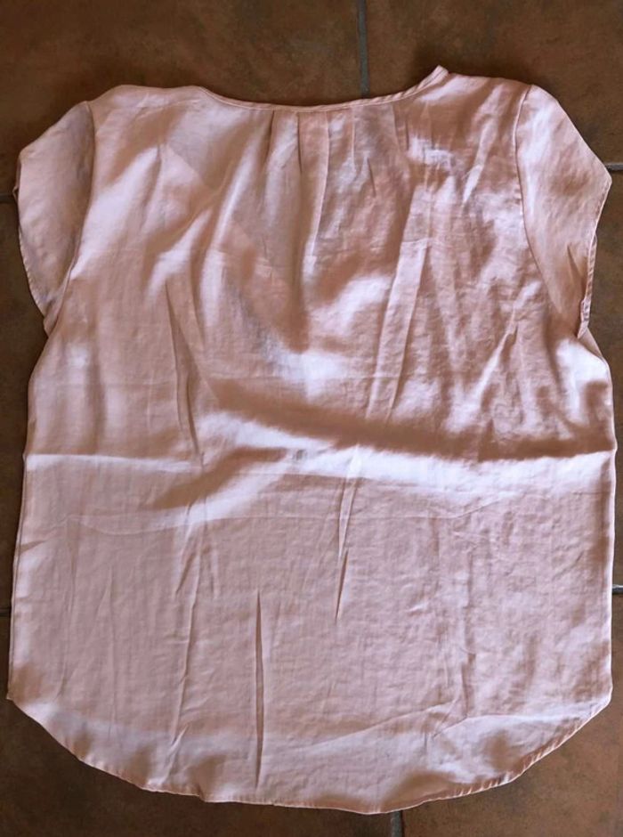 Haut/top rose poudré satin H&M état neuf (44) - photo numéro 3