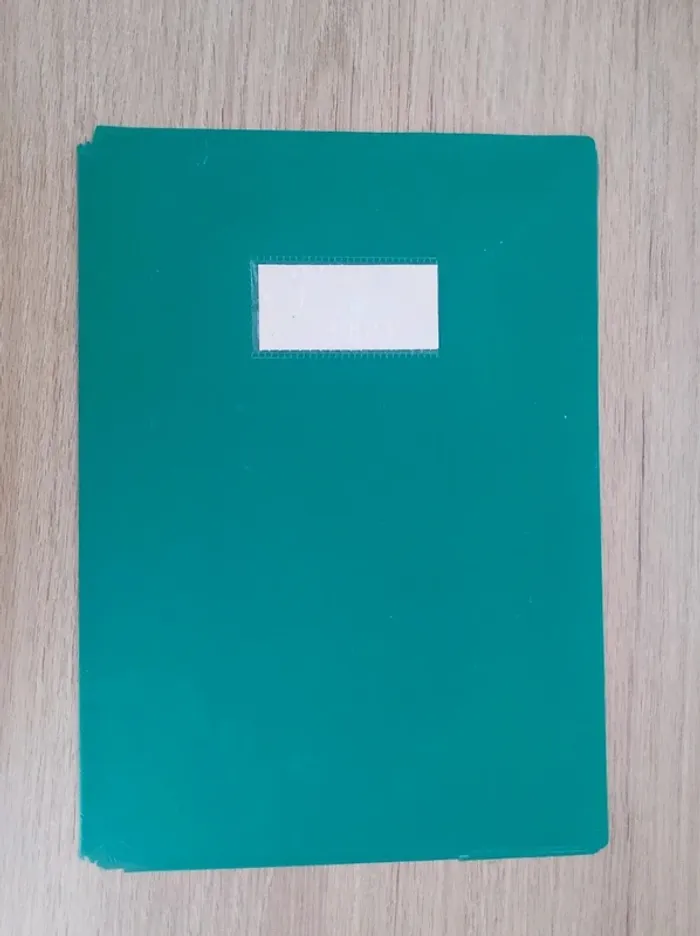 Lot 3 protège-cahier noir vert bleu - A4 - photo numéro 5