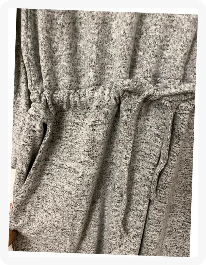 Robe-pull ceinturée grise Kiabi - photo numéro 2