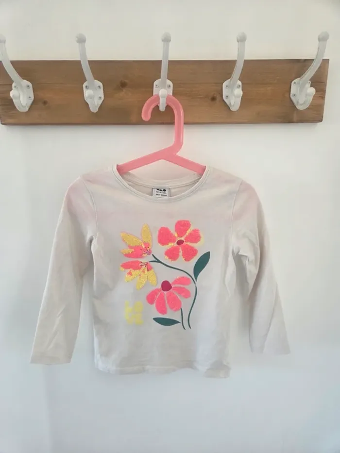 Tee-shirt manches longues 4ans tao crème