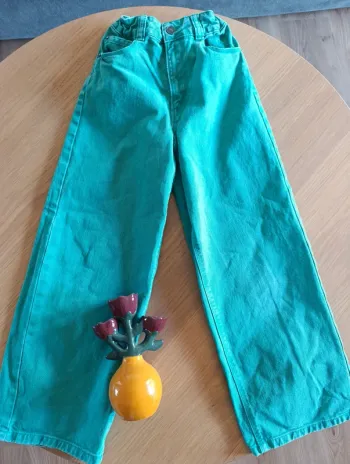 Jean Flare Kiabi 10 ans turquoise