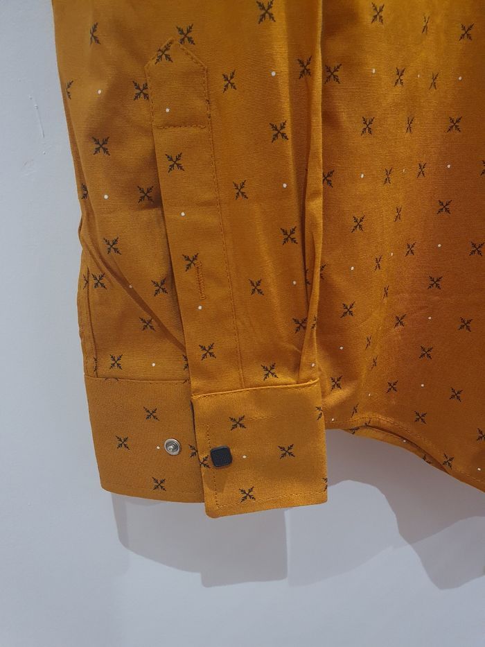 Chemise Chalon jaune moutarde Taille M (taille petit) - photo numéro 3