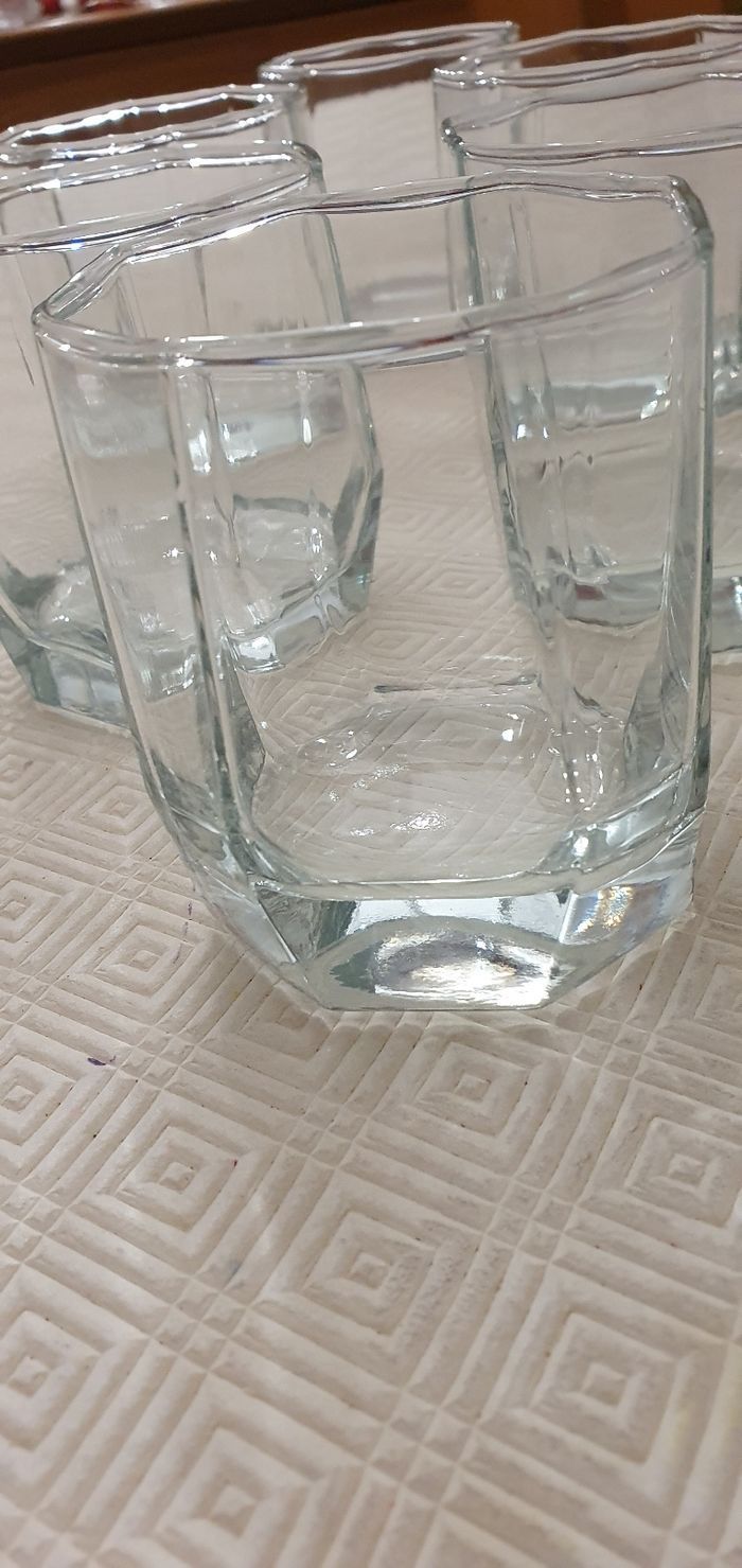 6 verres octogonaux Wisky LUMINARC vintage neuf - photo numéro 2