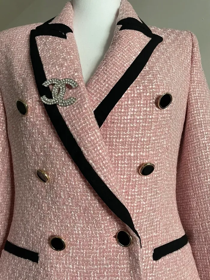 Veste blazer tailleur Zara tweed taille S - photo numéro 7