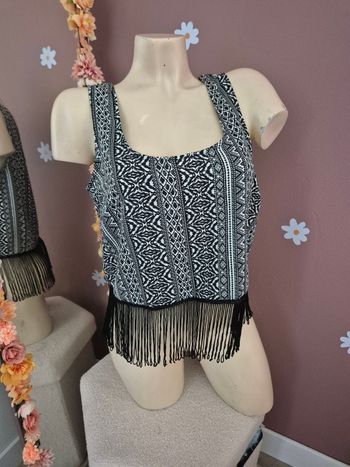 Crop top noir et blanc Mim 40
