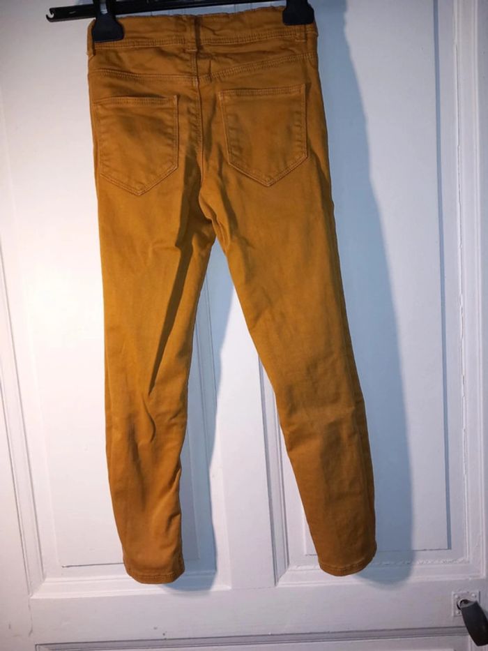 Jeans fille 7 ans moutarde - photo numéro 2