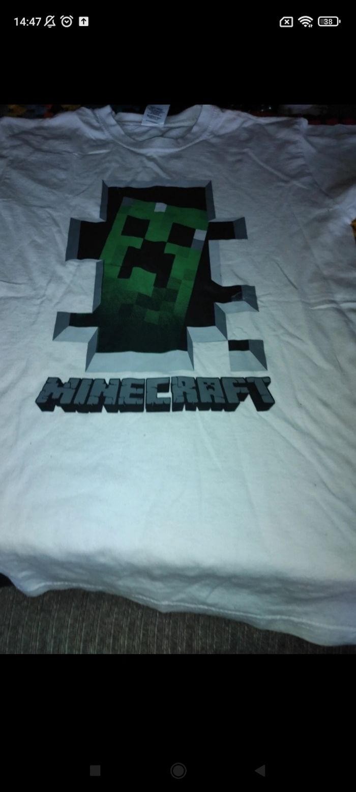 Très beau tee-shirt Minecraft e8 - photo numéro 3