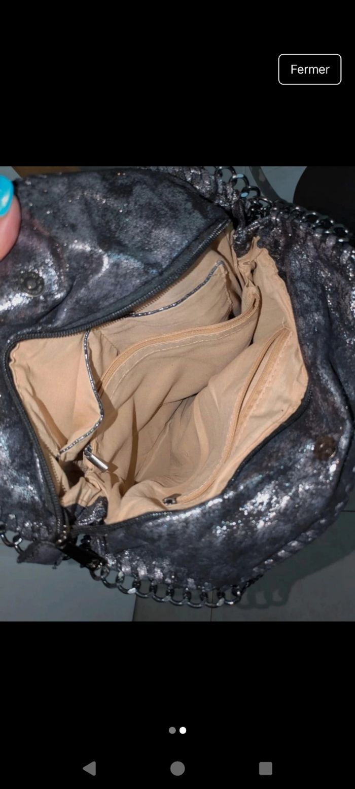 Sac gris argenté - photo numéro 2