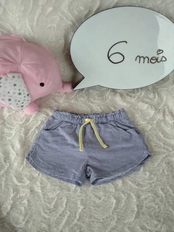 Short Fille 6 mois Obaïbi 100% coton