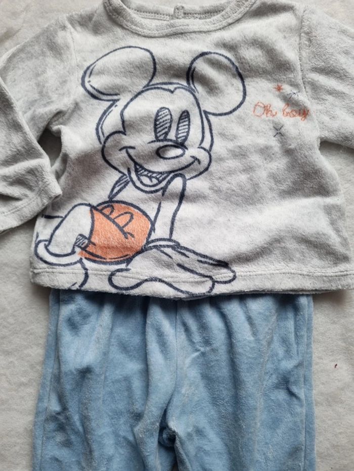 Pyjama 2 pièces mickey 6 mois - photo numéro 2