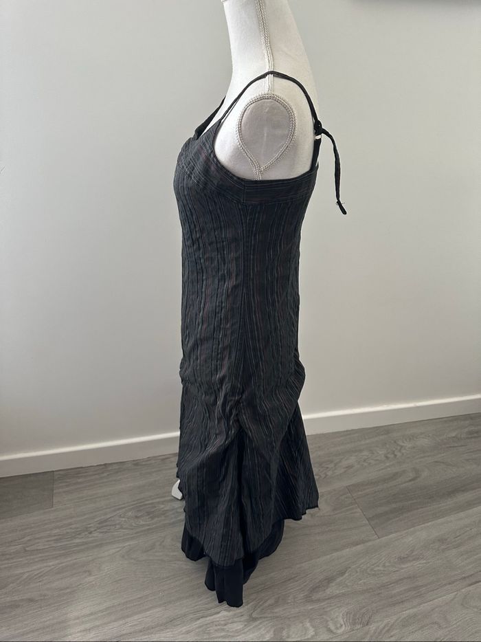 Robe longue à rayures cyberpunk Y2K Kiabi T36/38 S/M - photo numéro 4