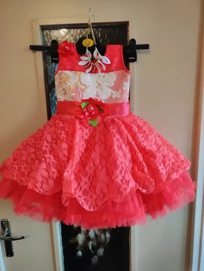 Robe de cérémonie enfant rose 22 mois