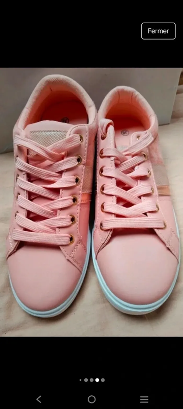 Jolies baskets chaussures sneakers femme pointure 38 - photo numéro 7
