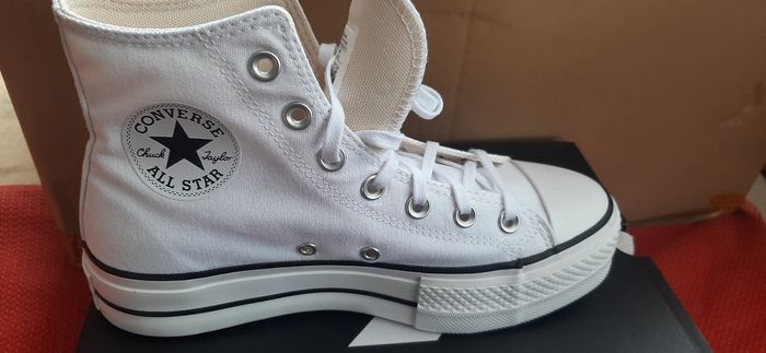 Converse plateforme blanche haute - photo numéro 8