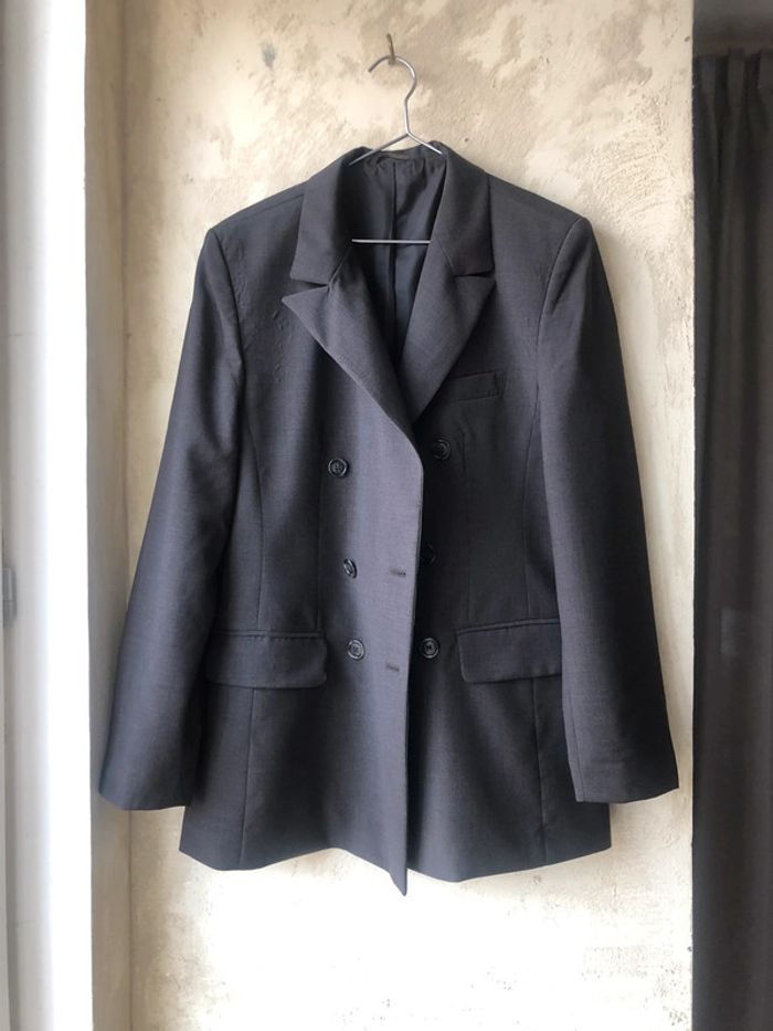 Blazer croisé marron vintage 42 - photo numéro 4