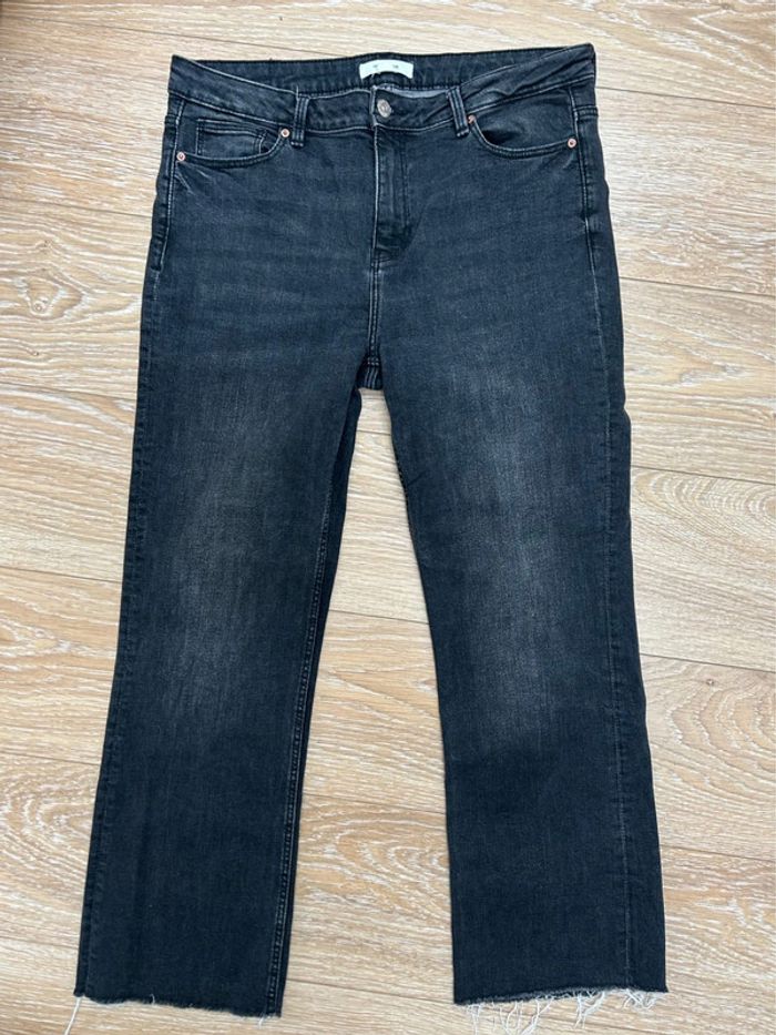 Jeans femme noir court fuselé taille xl 42 springfrield mom boyfriend