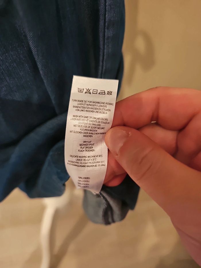 Robe en jeans nœuds aux manches LolaLiza 36 neuve étiquette - photo numéro 7