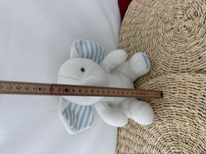 DOUDOU PELUCHE LUMINOU JEMINI ELEPHANT BLANC BLEU - photo numéro 4