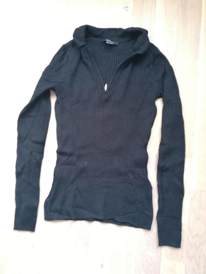 Polo léger noir esmara lidl fermeture éclair taille xs femme - photo numéro 5