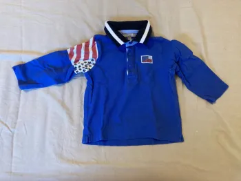 Polo grain de blé manches longues 24 mois