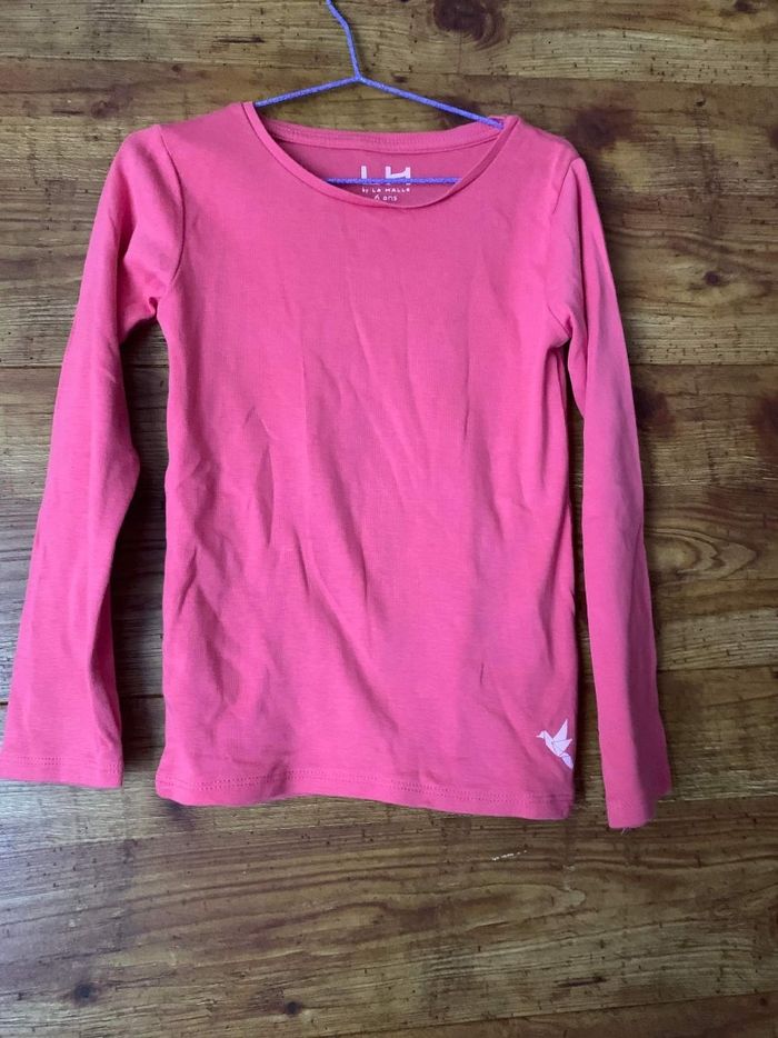 T-shirt manches longues rose